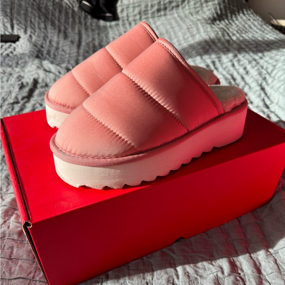 Anthropologie Maeve Puffy Platform Slippers